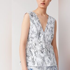 COS Monochrome Printed Organic Cotton Top